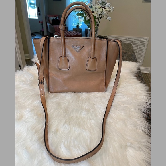 Prada Handbags - Prada Glacé Calf Leather 2 Way Bag